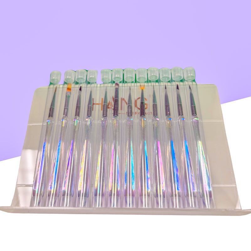 Brush Art Set + Rack – Nail Art Brushes & Storage Rack