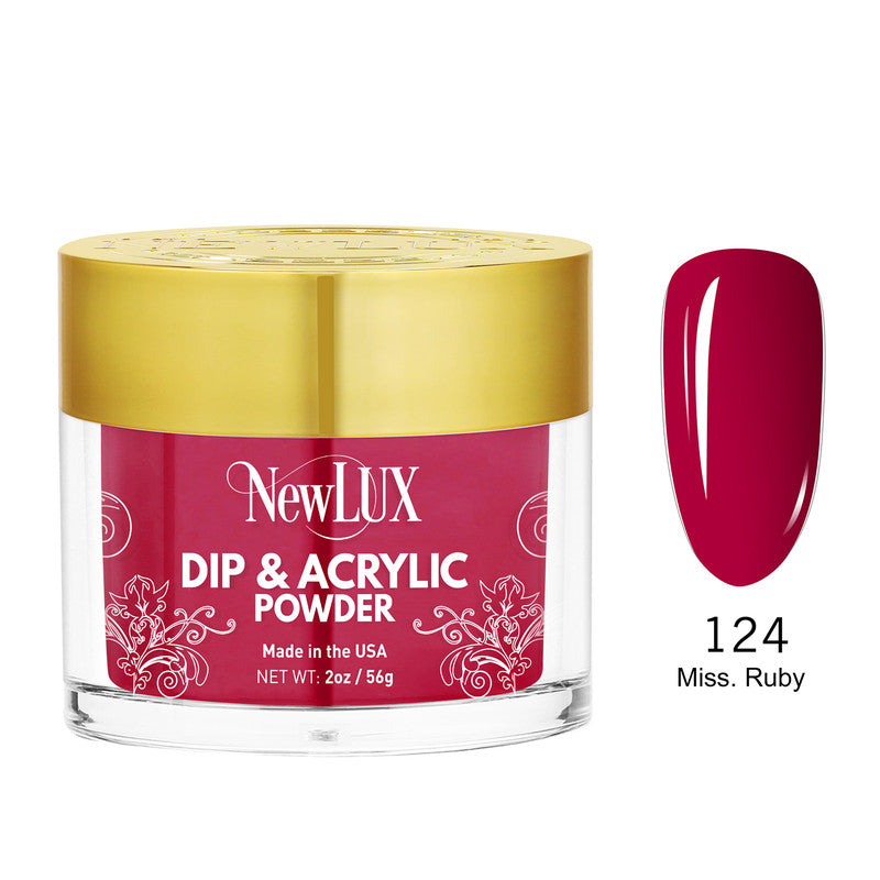 NewLux Dip & Acrylic 2oz - #124 Miss Ruby