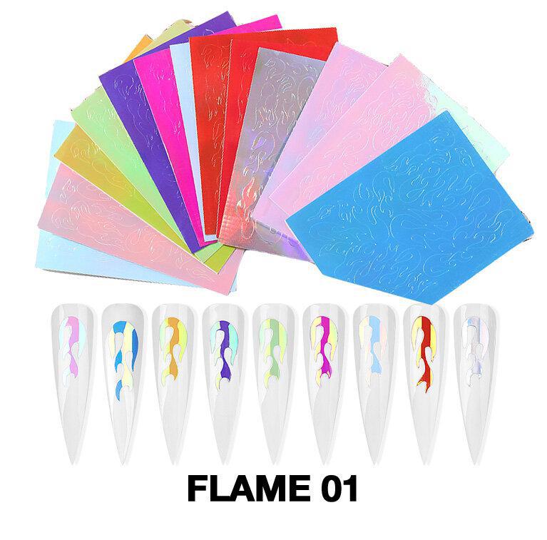 Creation Nail Art Sticker Flame 01 16 pcs/bag