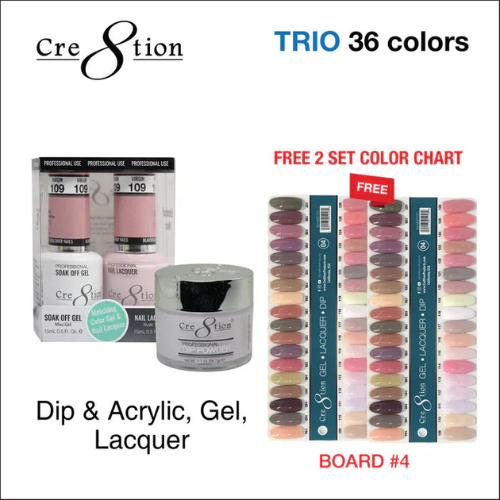 Creation Matching Color - 36 colors Board 4 #109-#144 w/ 2 Color Chart Trio