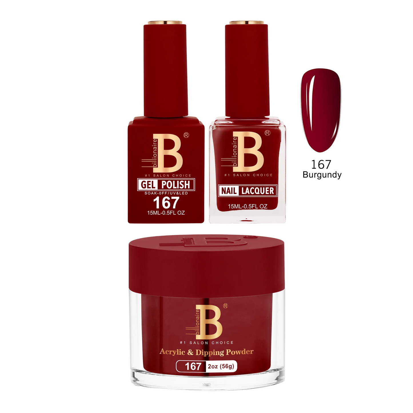 Billionaire Trio Imperial 167 Burgundy
