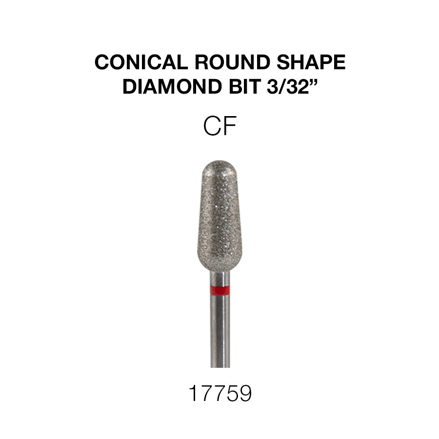 Cre8tion Conical Round Shape Diamond Bit - CF 3/32"