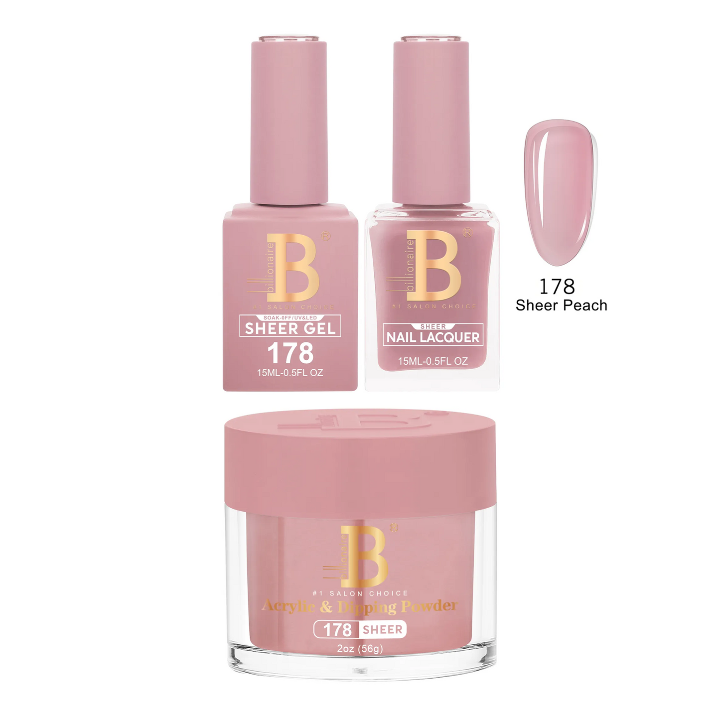 Billionaire Trio Imperial 178 Sheer Peach