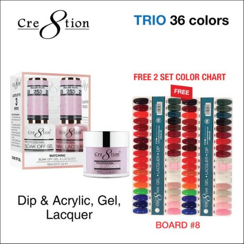 Creation Matching Color - 36 colors Board 8 #253-#288 w/ 2 Color Chart Trio