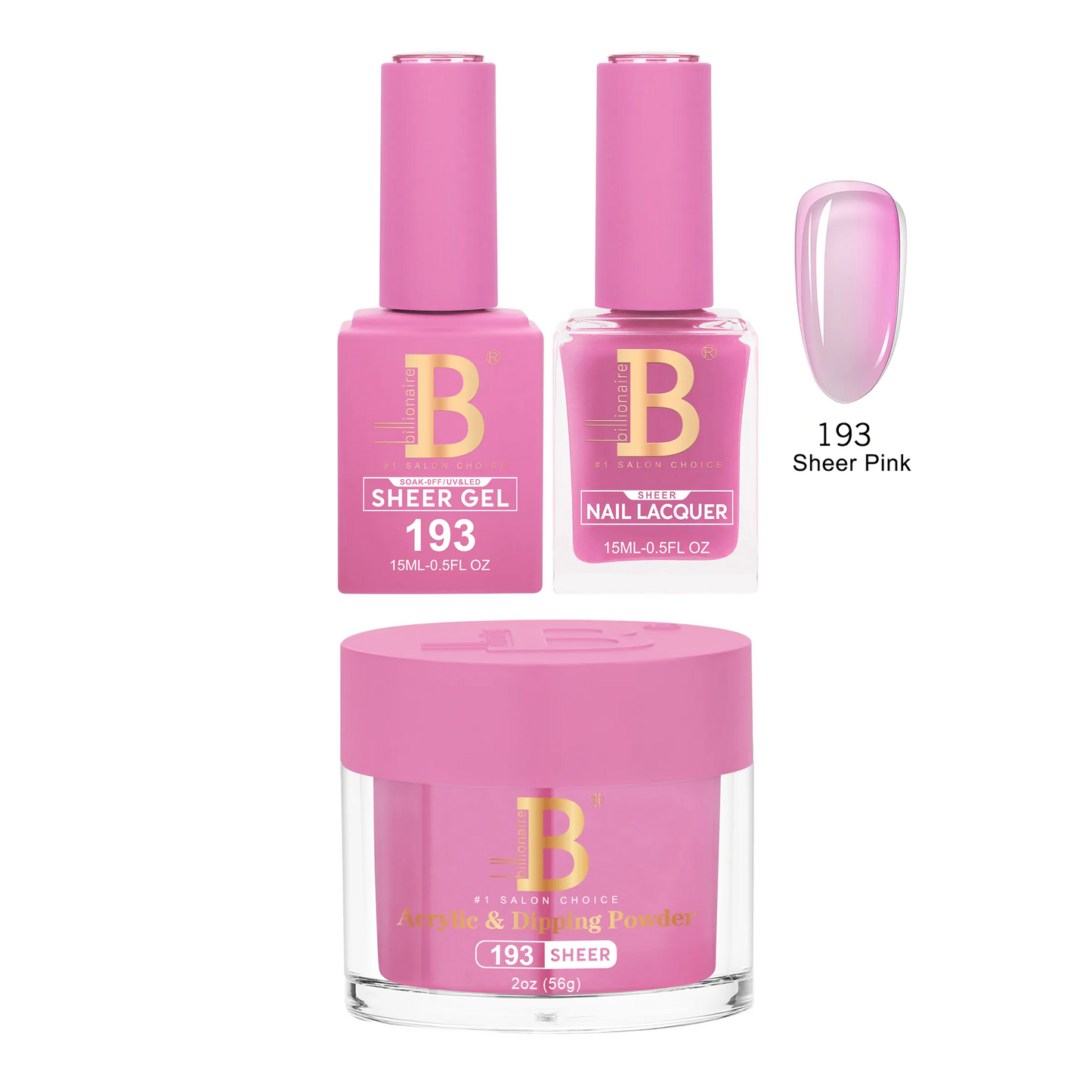 Billionaire Trio Imperial 193 Sheer Pink