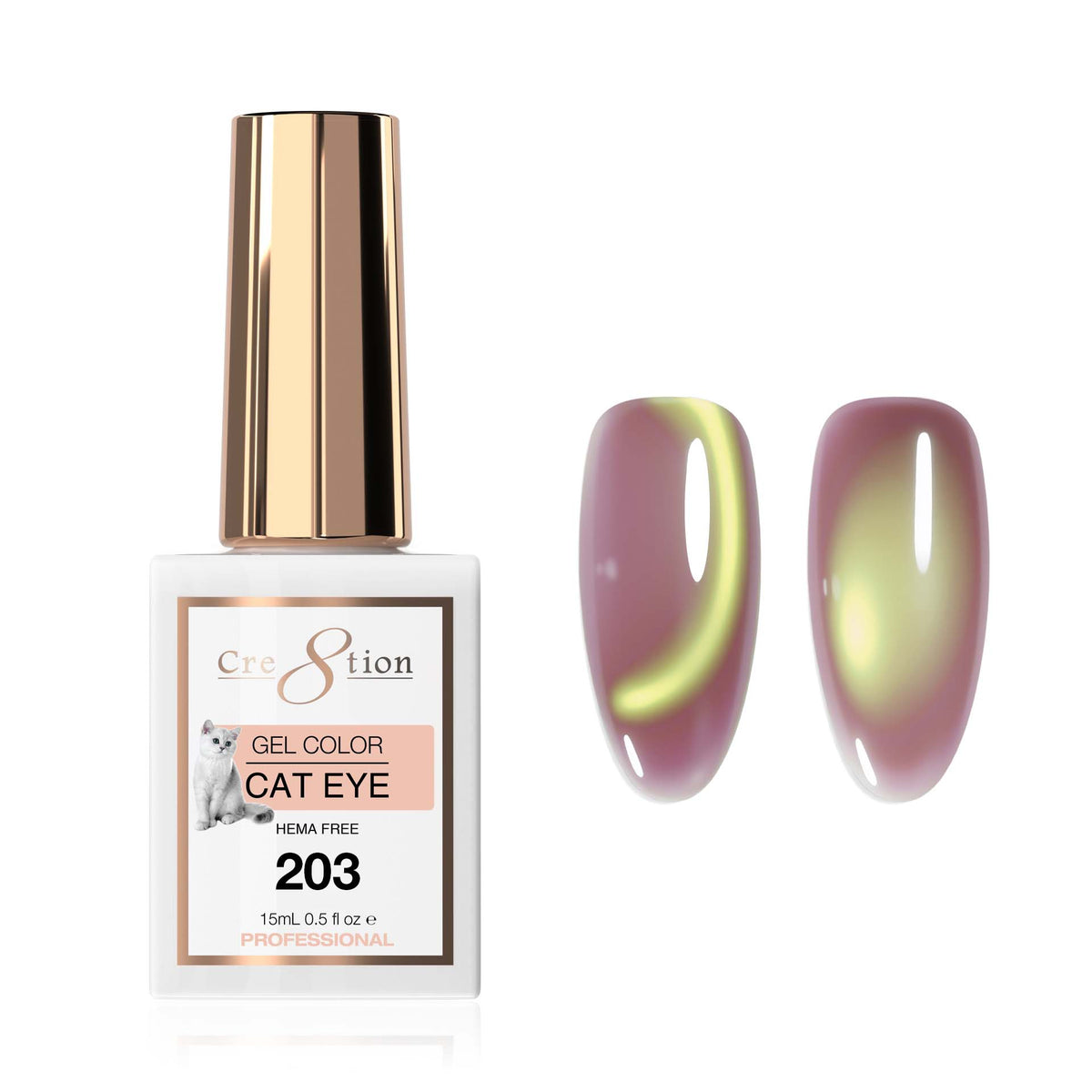 Cre8tion Cat Eye Soak Off Gel 0.5oz 203