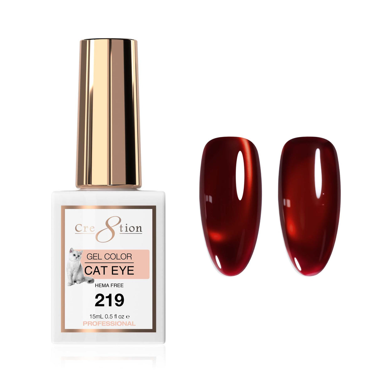 Cre8tion Cat Eye Soak Off Gel 0.5oz 219