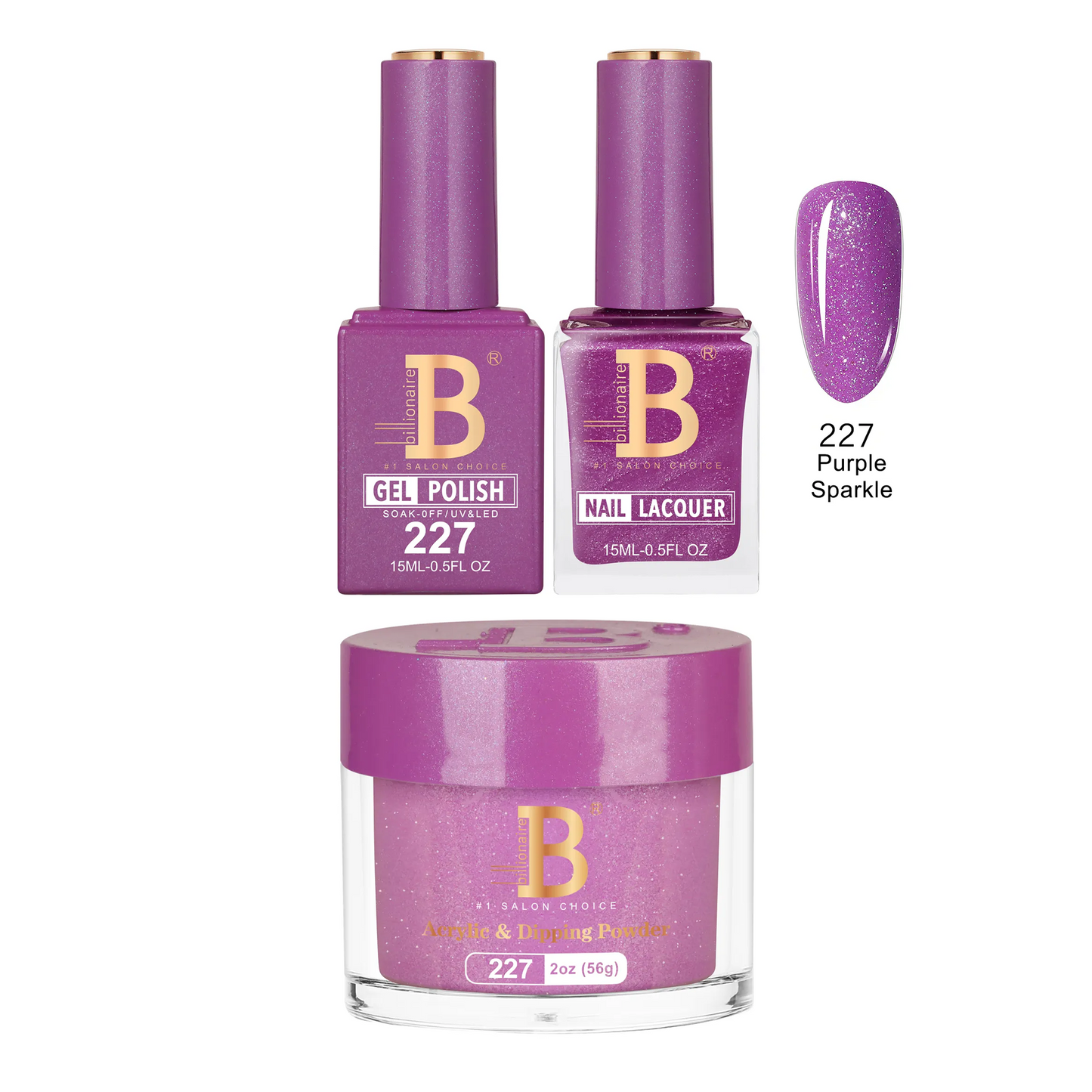 Billionaire Trio Imperial 227 Purple Sparkle
