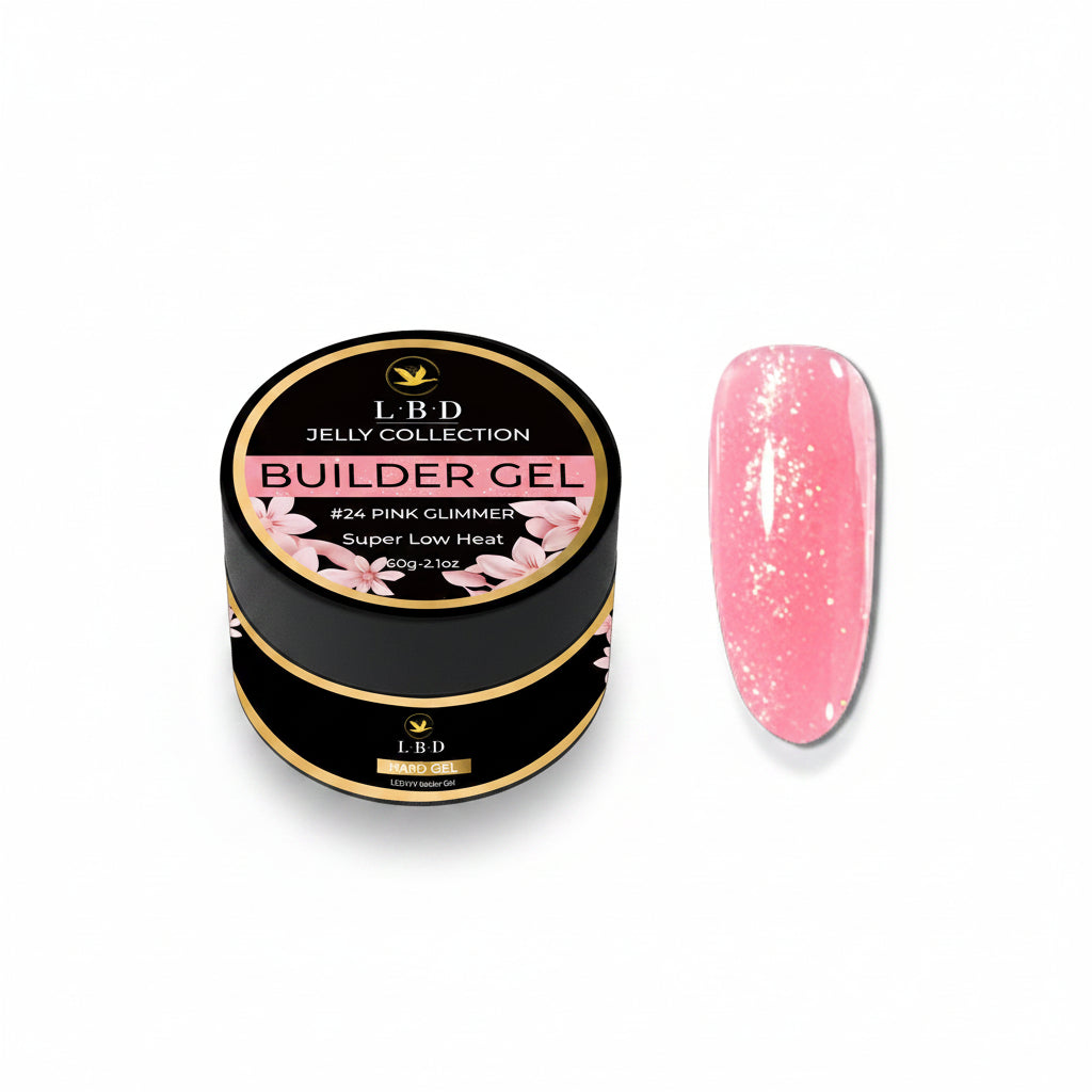 LBD Jelly Builder Gel – #24 PINK GLIMMER