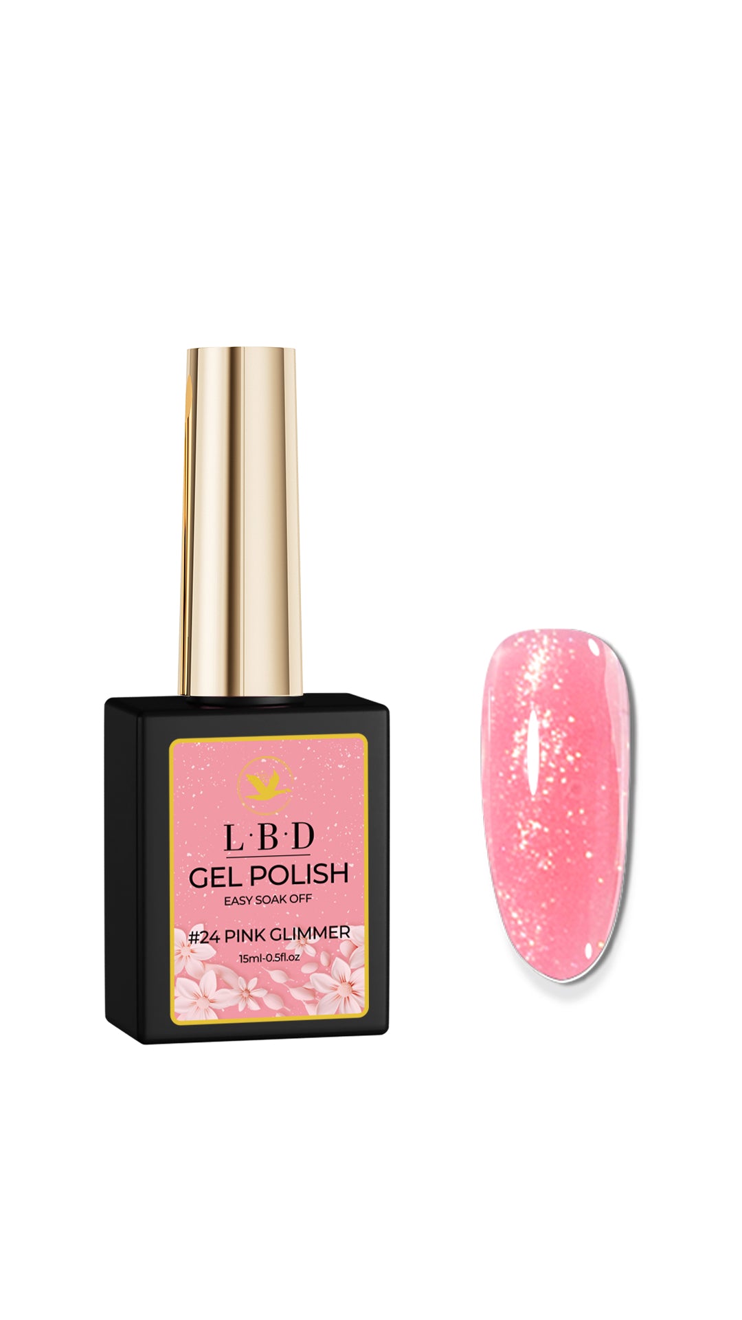 LBD Jelly Gel Polish – #24 PINK GLIMMER