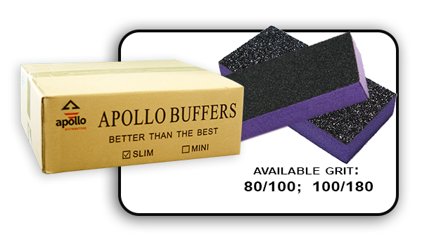 Slim Buffer - Purple/Black - 80/100 Grit (Case/500 pcs)