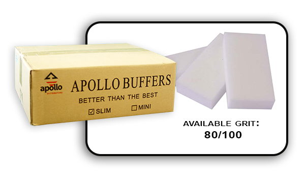 Slim Buffer - White/White - 80/100 Grit (Case/500 pcs)