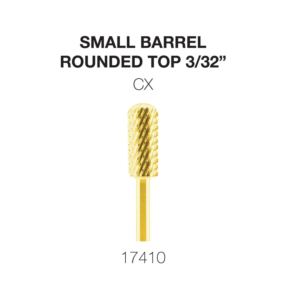 Cre8tion Gold Carbide- Small Barrel-Round Top- 3/32"