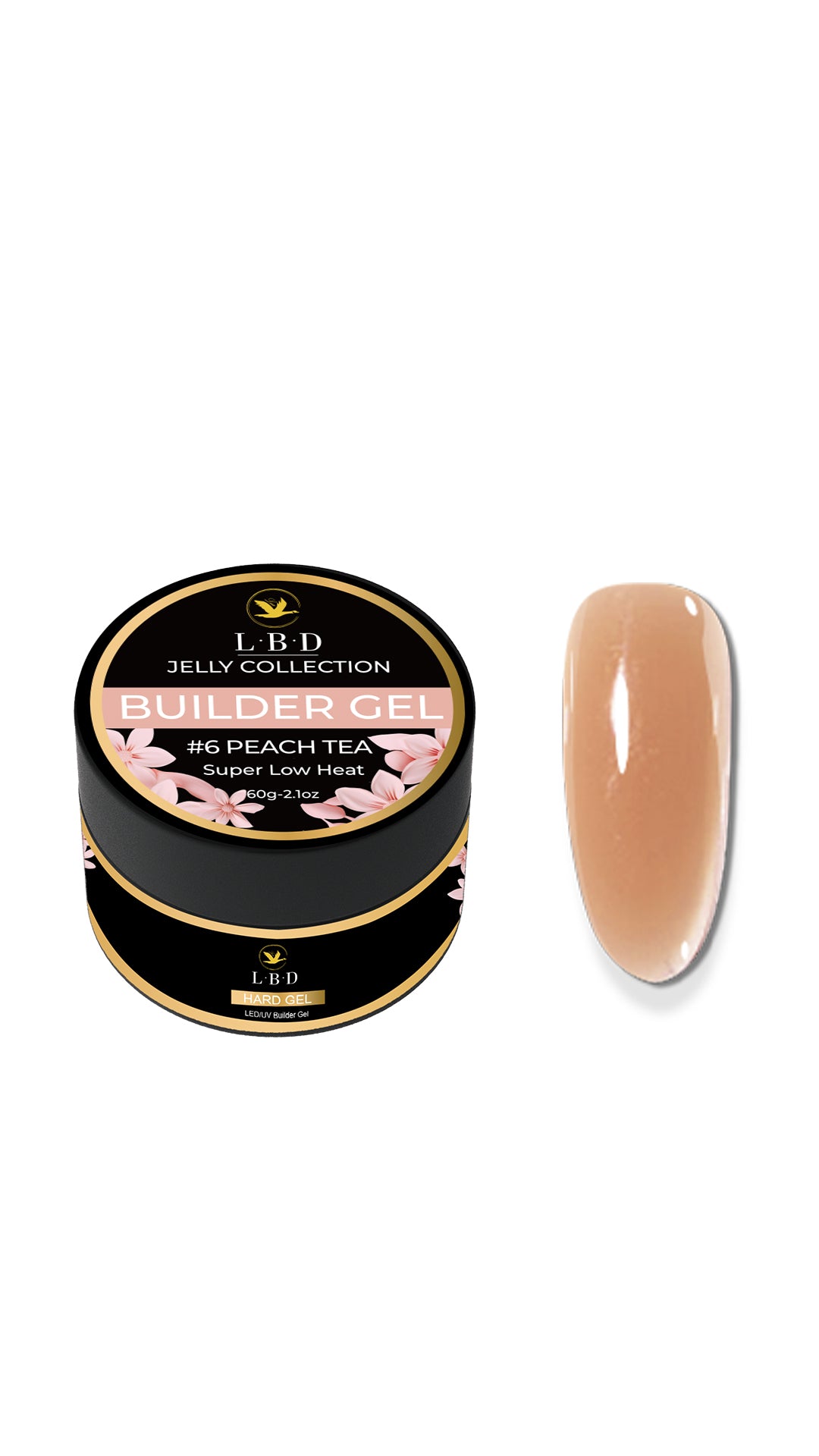 LBD Jelly Builder Gel – #6 PEACH TEA