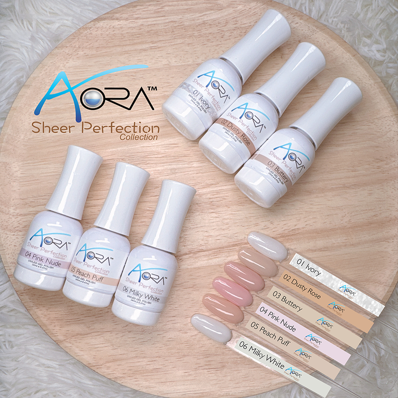 Aora Kit/6pcs - Sheer Perfection 6 Nude Gel Colors