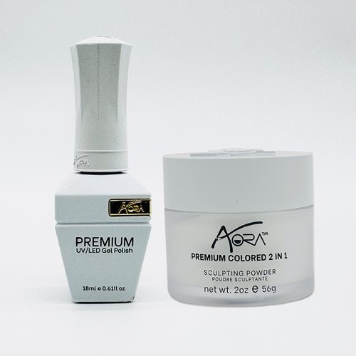 Aora 2in1 Gel + Dip_Acrylic -#07 - White On Rice