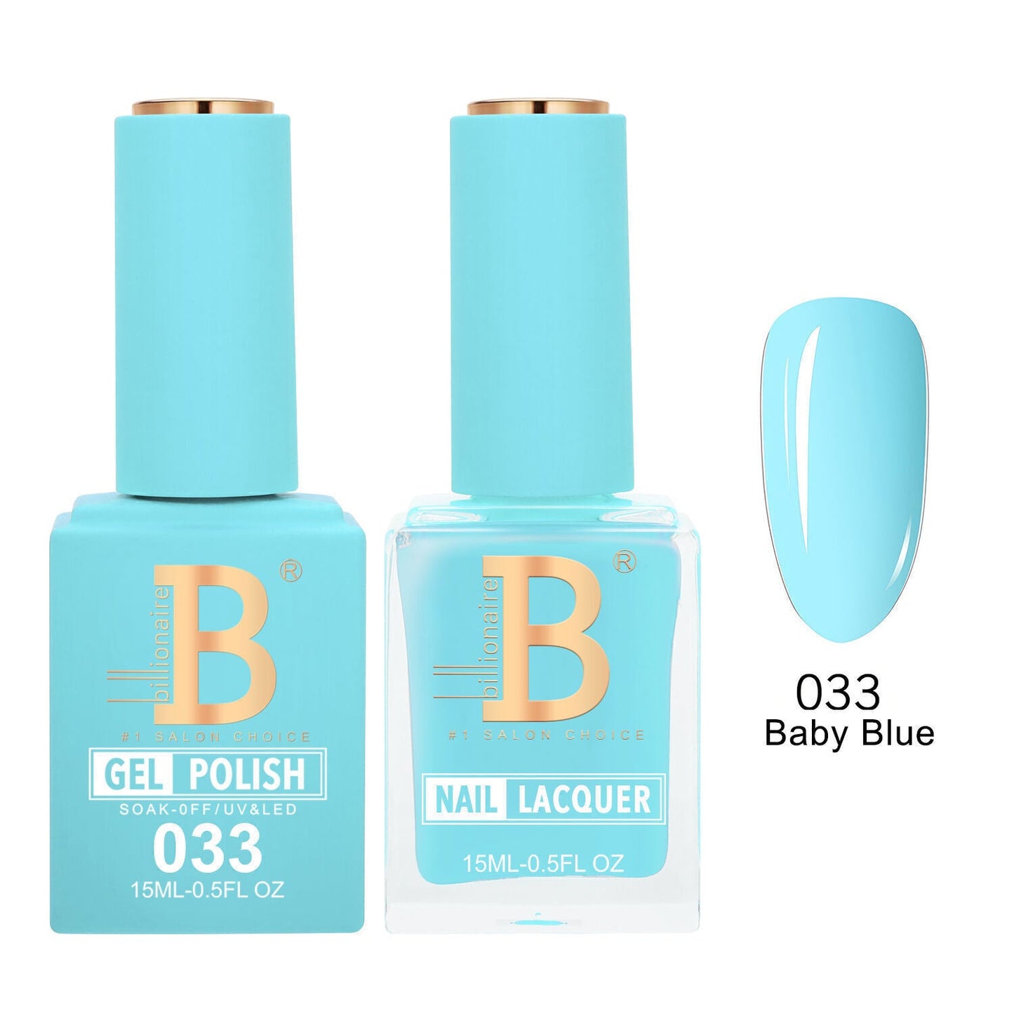 Billionaire 033 Baby Blue - Imperial Collection Gel & Lacquer Duo 15ml
