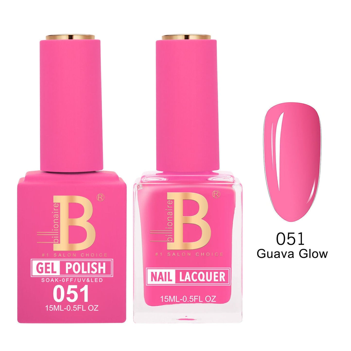 Billionaire 051 Guava Glow - Imperial Collection Gel & Lacquer Duo 15ml