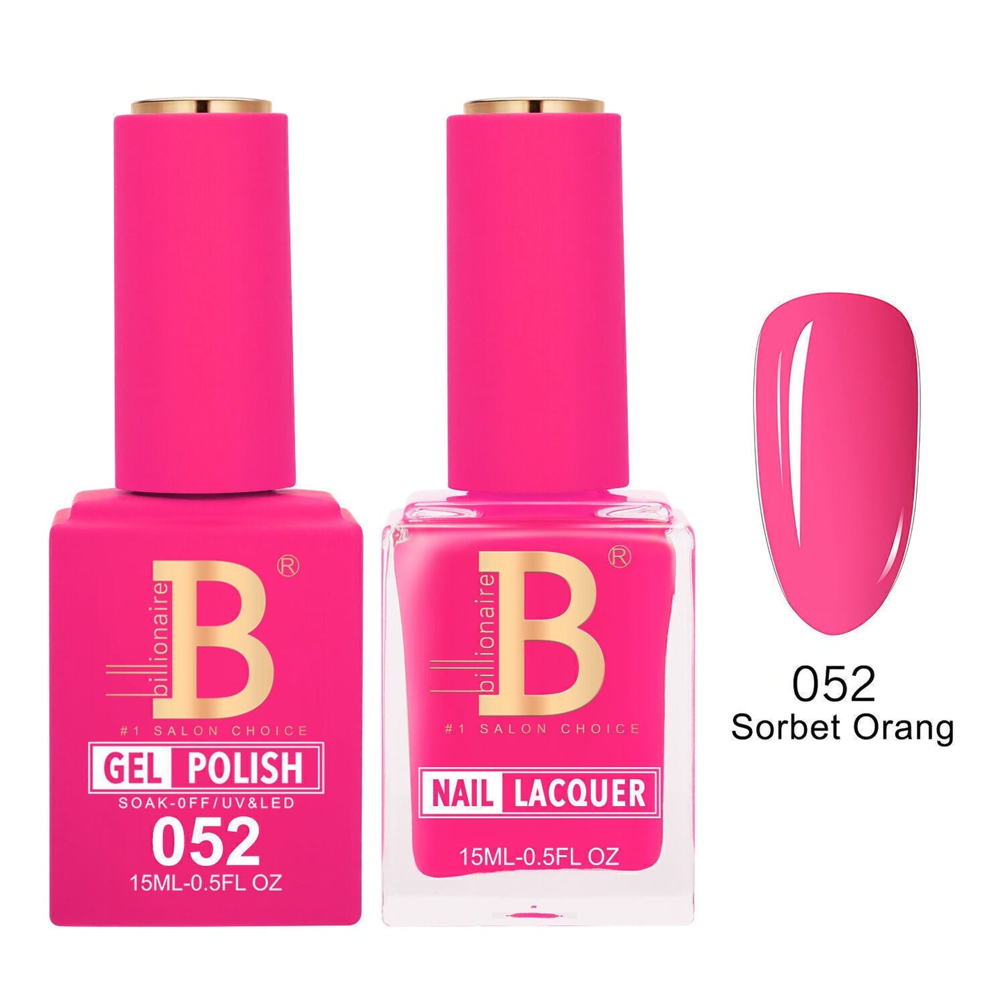 Billionaire 052 Sorbet Orang - Imperial Collection Gel & Lacquer Duo 15ml