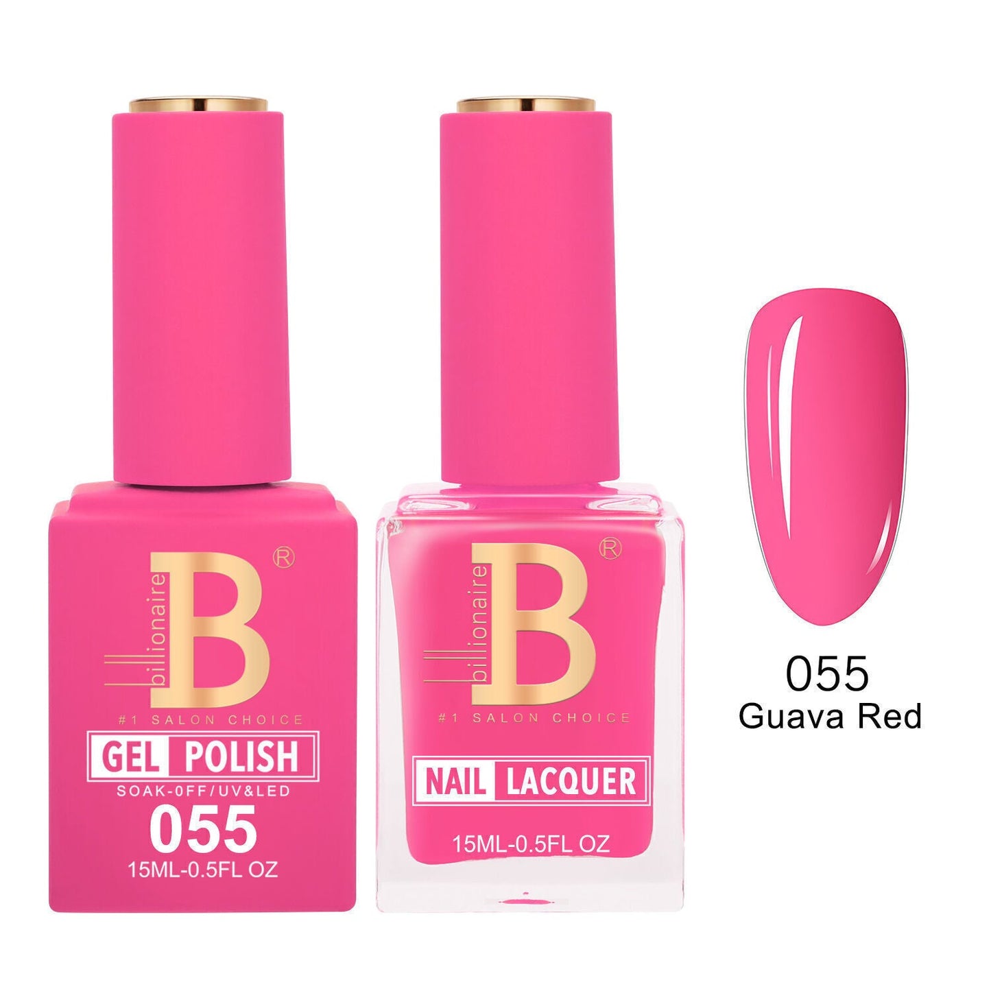 Billionaire 055 Guava Red - Imperial Collection Gel & Lacquer Duo 15m
