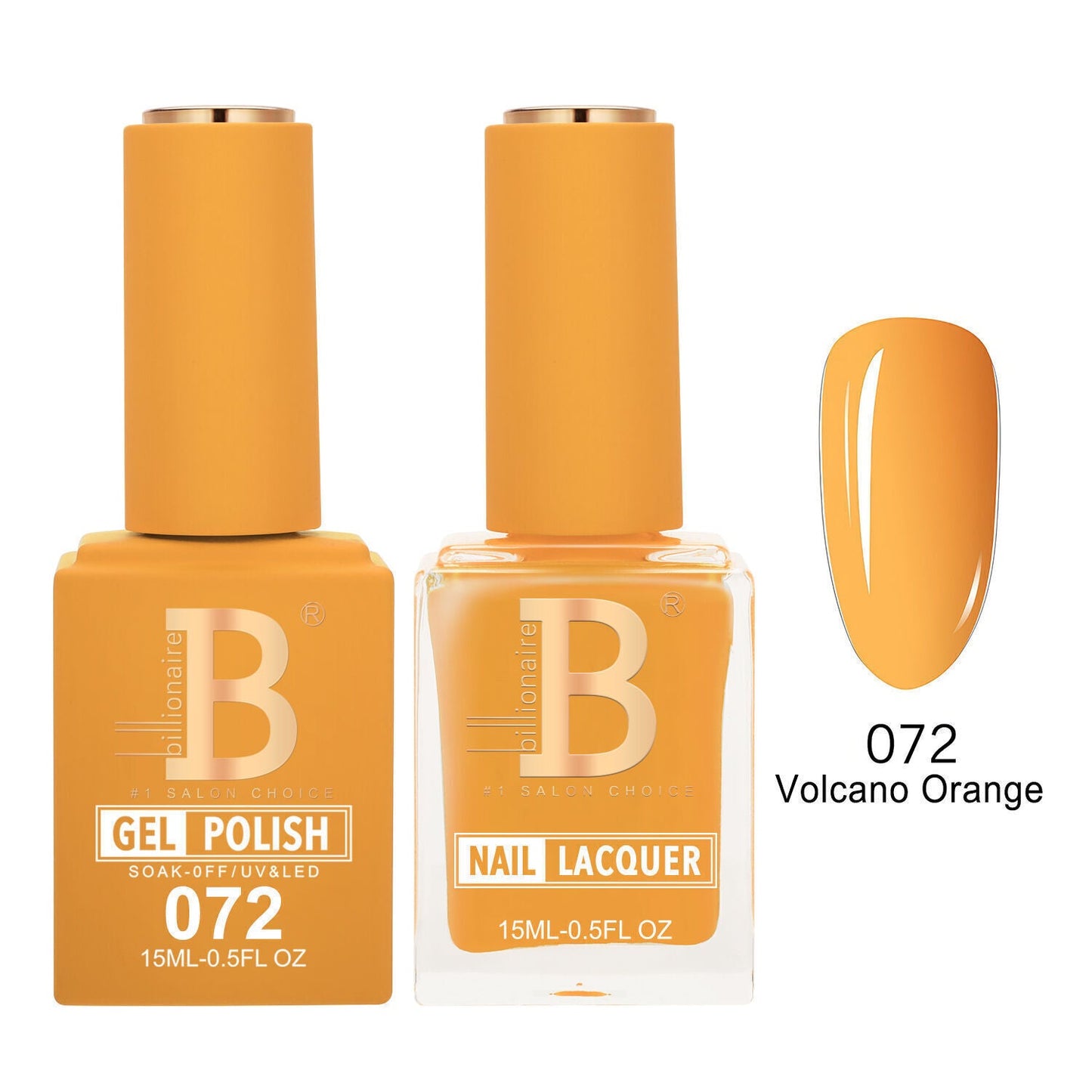 Billionaire 072 Volcano Orange - Imperial Collection Gel & Lacquer Duo 15ml