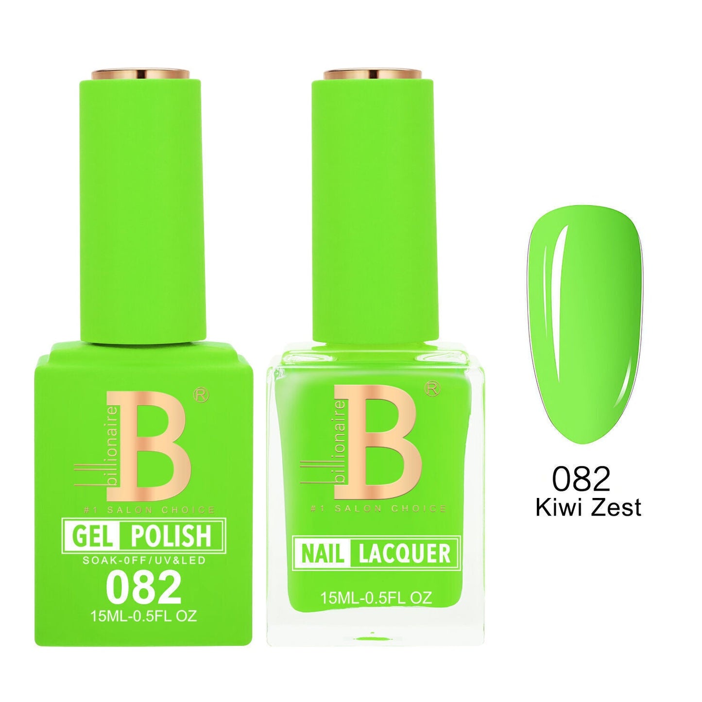 Billionaire 082 Kiwi Zest - Imperial Collection Gel & Lacquer Duo 15ml