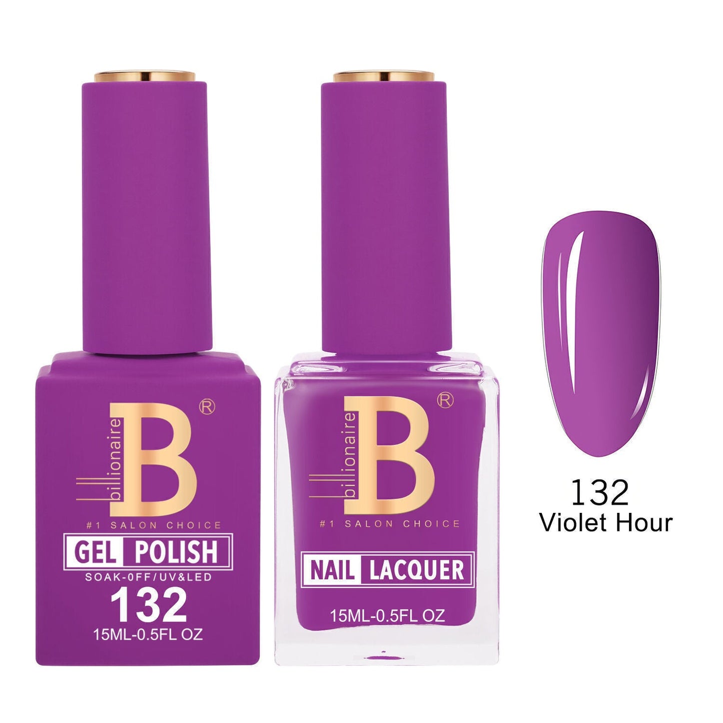 Billionaire 132 Violet Hour - Imperial Collection Gel & Lacquer Duo 15ml