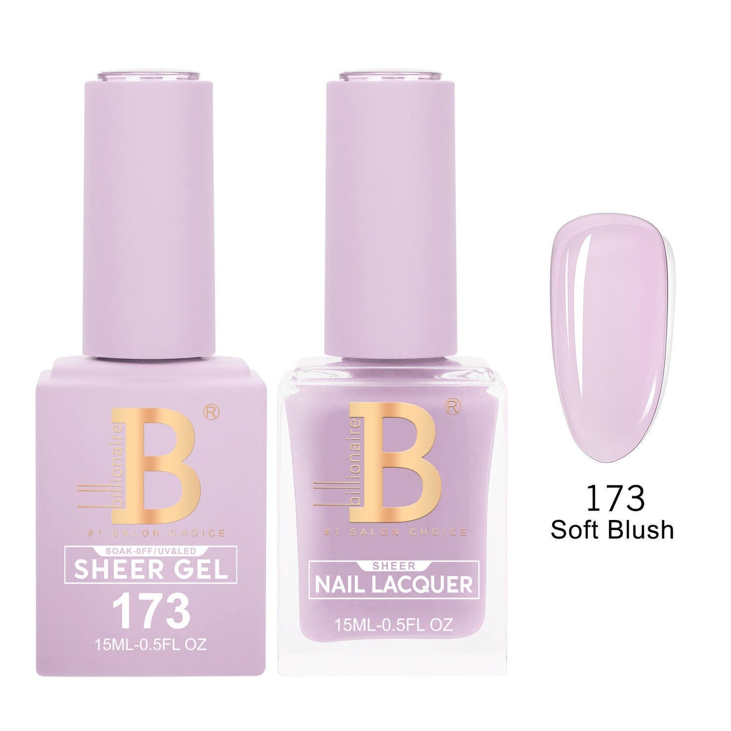 Billionaire 173 Soft Blush - Imperial Collection Gel & Lacquer Duo 15ml