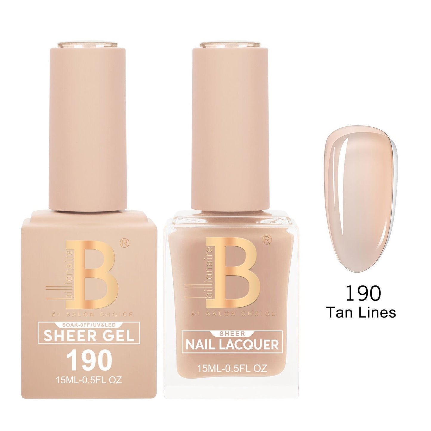 Billionaire 190 Tan Lines - Imperial Collection Gel & Lacquer Duo 15ml