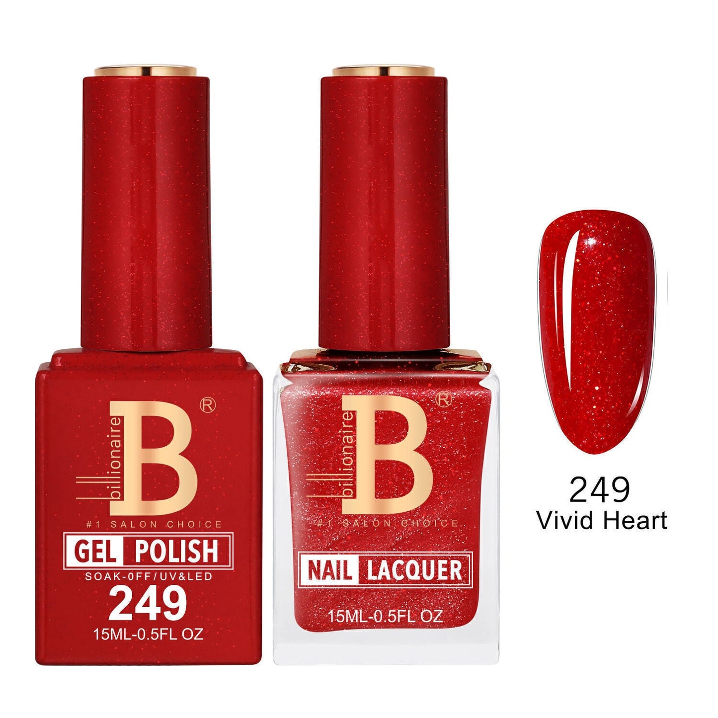 Billionaire 249 Vivid Heart - Imperial Collection Gel & Lacquer Duo 15ml