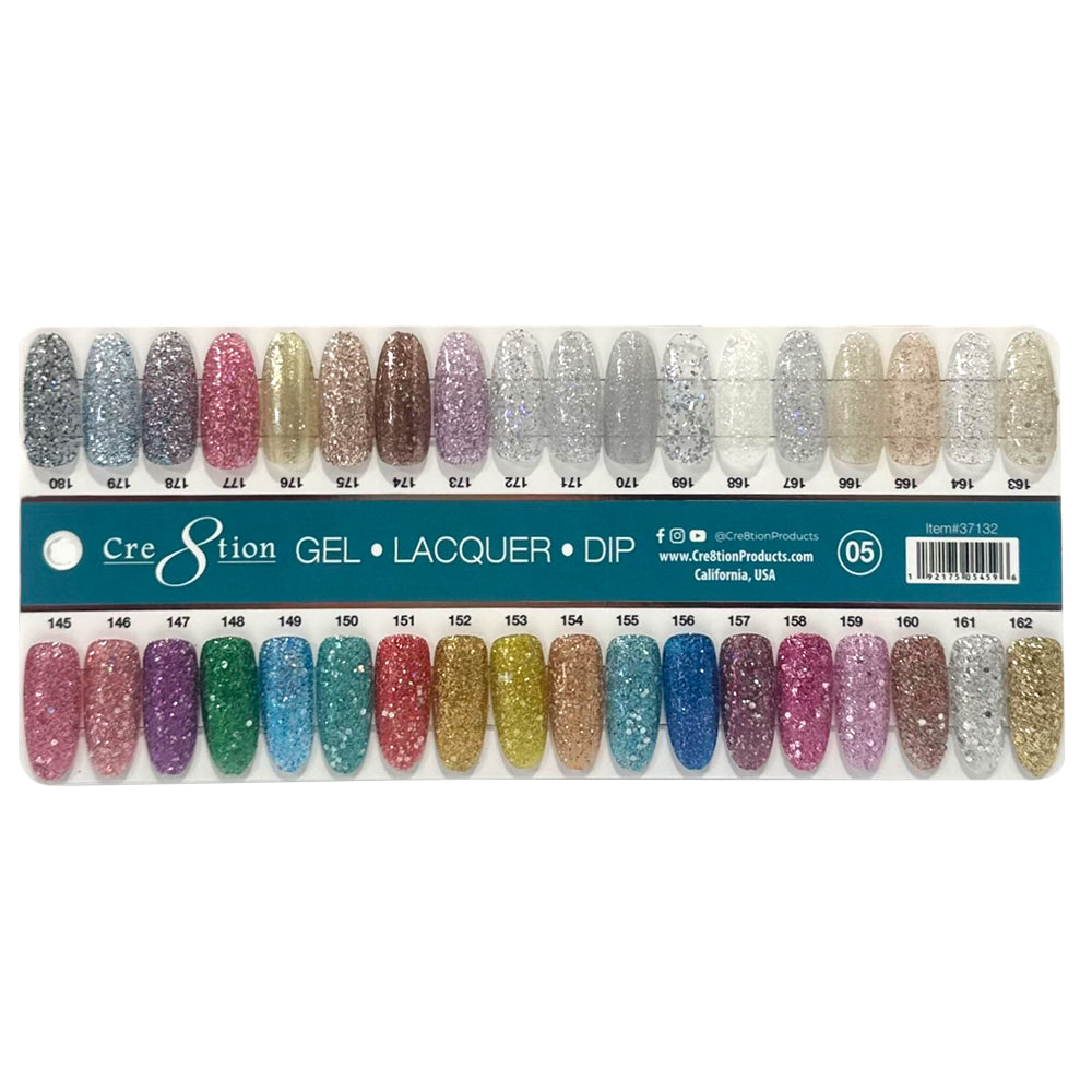 Creation Matching Color - 36 colors Board 5 #145-#180 w/ 2 Color Chart Powder