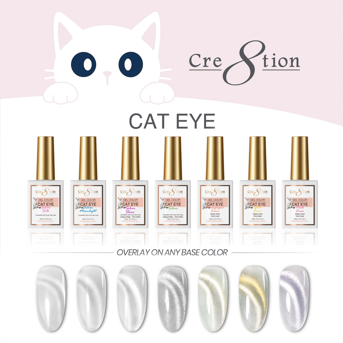 Cre8tion Cat Eye Sheer Silver 0.5oz