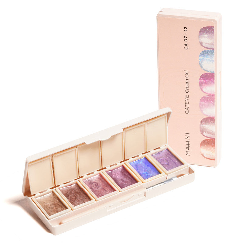 Mahni Cream Gel Glitter/Cat Eye Palette/6 colors: #07-12