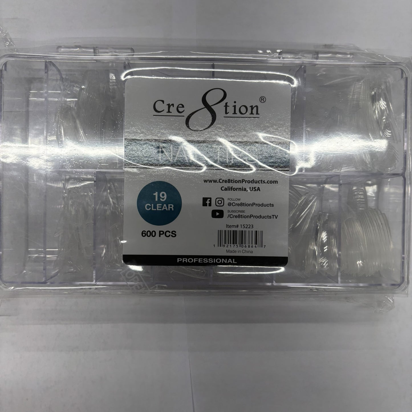 Creation Nail Tips 19 Clear 600pcs
