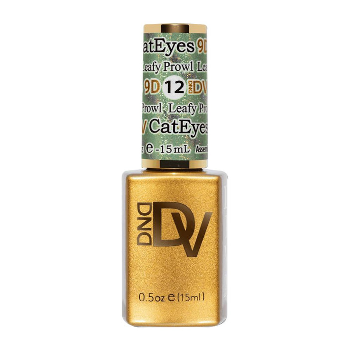 DND Diva 9D Cat Eye Glassball Gel Polish Collection - 12 - Leafy Prowl 15ml