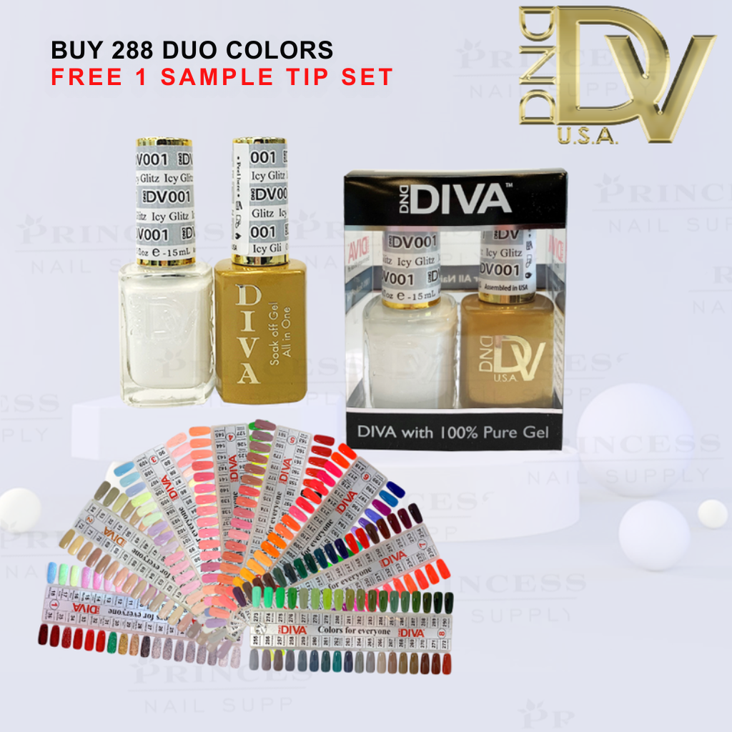 DND Diva Duo 288 Colors + 1 Full Set Sample Tip