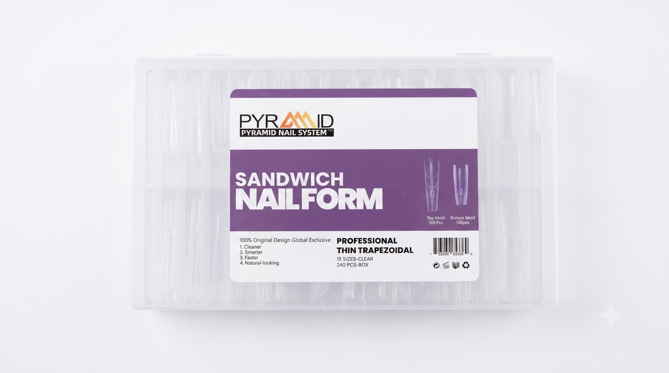 Pyramid PROFESSIONAL THIN TRAPEZOIDAL Nail Form 240pcs