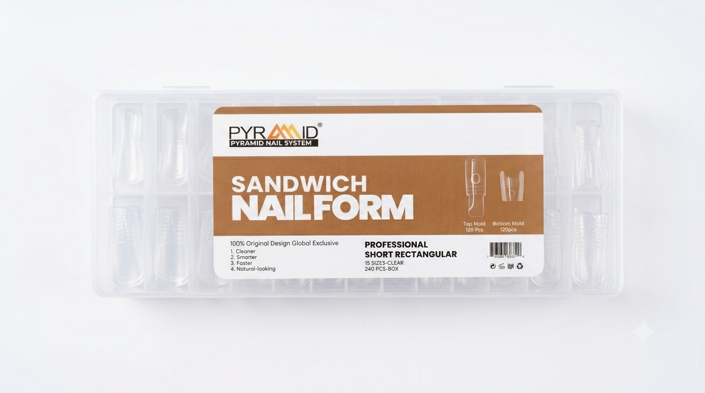 Pyramid PROFESSIONAL SHORT RECTANGULAR Nail Form 240pcs
