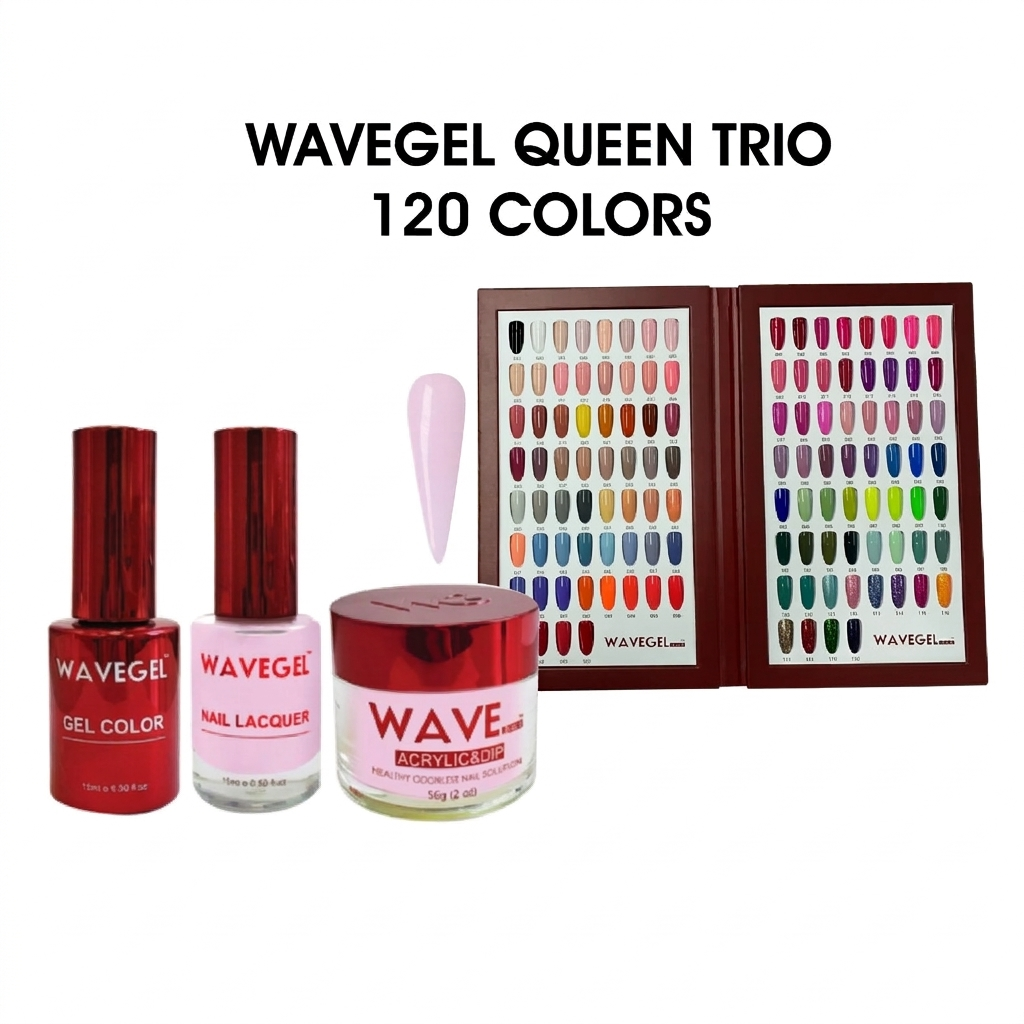 WAVEgel QUEEN Collection: (3in1 ) 120 colors Trio combo. free 2 color books (DOTW)