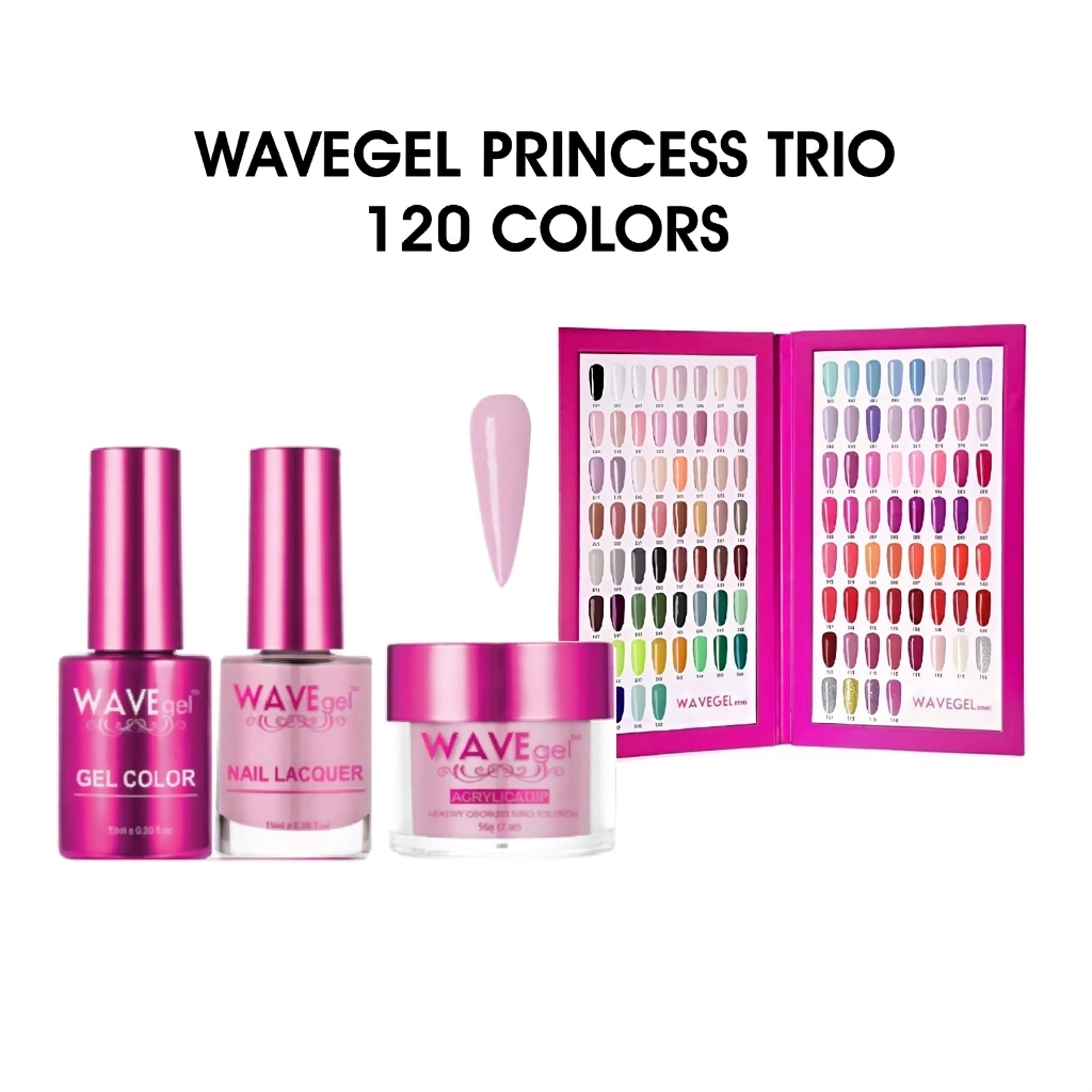 WAVEgel PRINCESS Collection: 120 colors (3in1) Trio set. (DOTW)