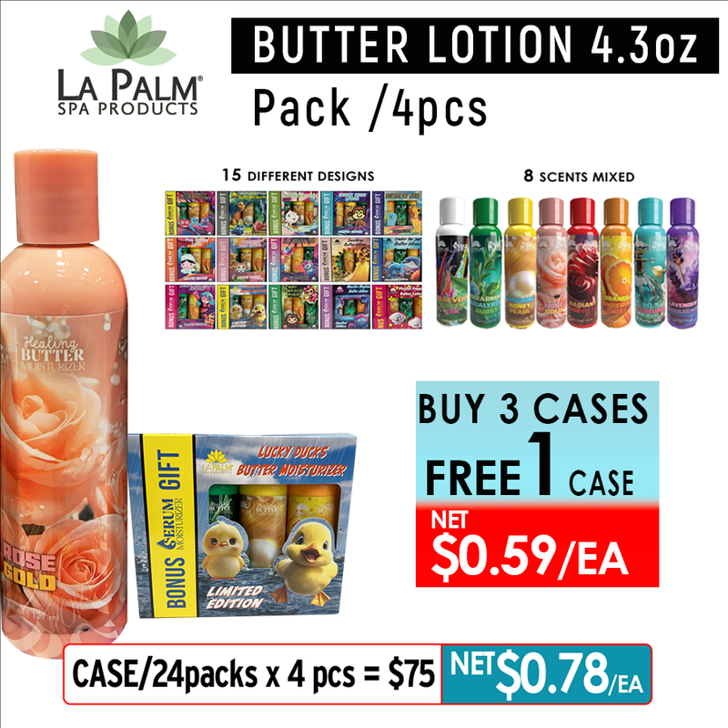 La Palm Lotion Gift Case/24Pack x 4pcs x 4.3oz. Buy 3 Cases x $75 Free 1 Case