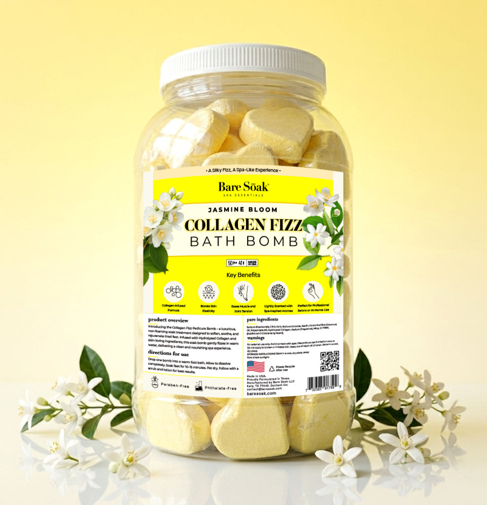 Bare Soak Collagen Pedi Bomb - 50pc - Jasmine Bloom