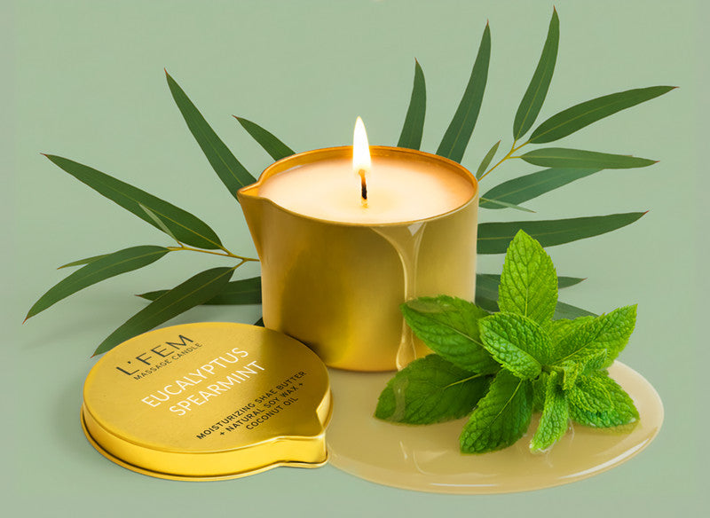 L'Fem Massage Candle 8oz - #16 Eucalyptus Spearmint 5 pcs