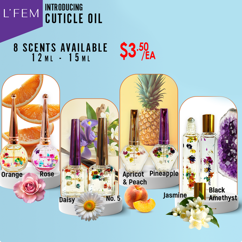 L'Fem Cuticle Oil Bottle 0.5oz/12ml - 15ml