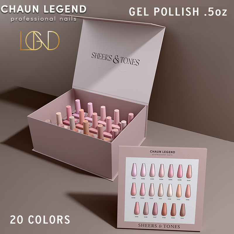 LGND Gel Polish .5oz Sheers & Tones Collection 20 colors x $12.99 + Sample Tip