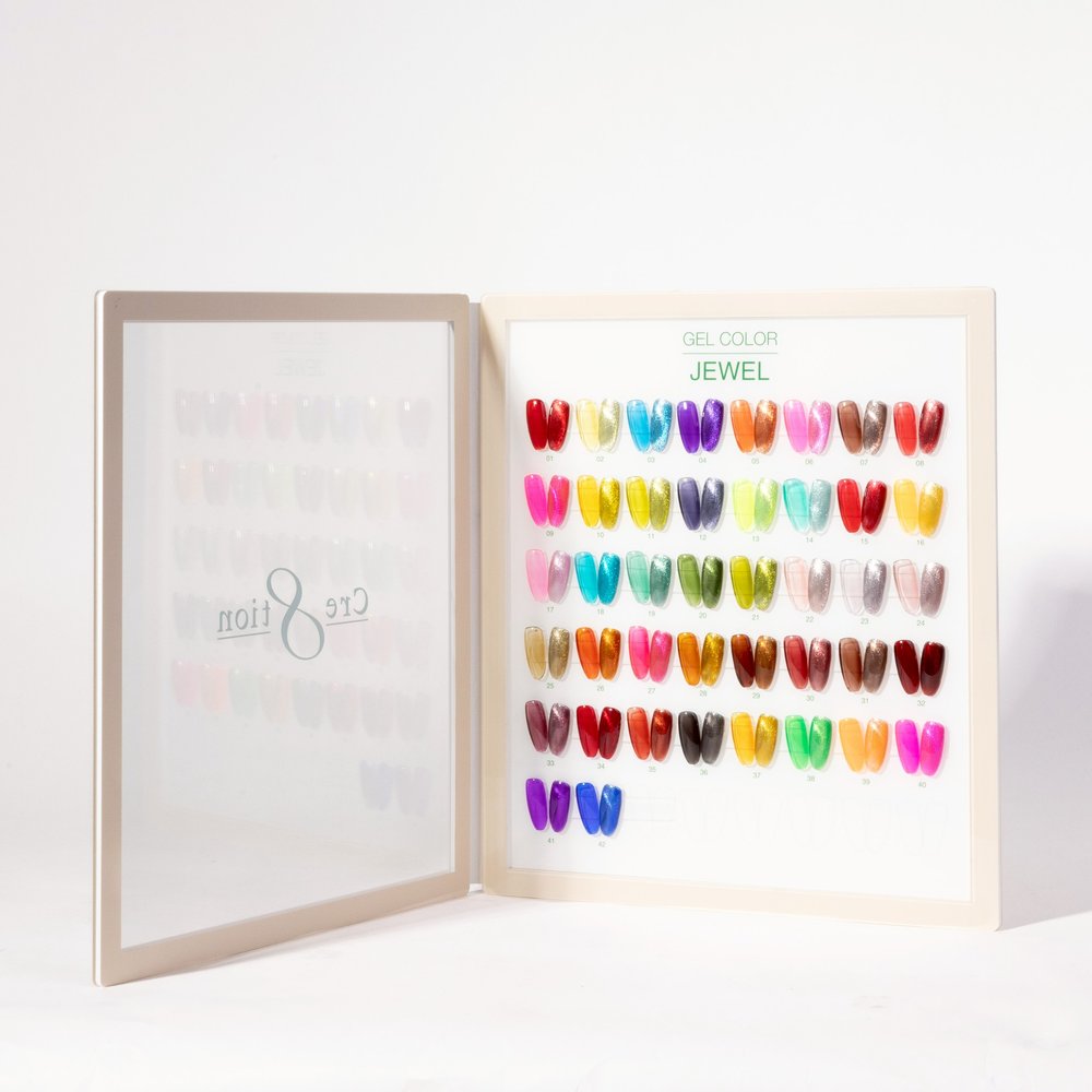 Creation Jewel Collection Gel 0.5oz - Full Set 42 colors w/ 3 Top Diamond 0.5oz & 1 Color Chart