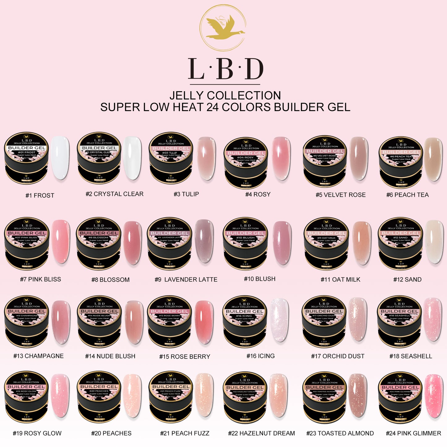 BUILDER GEL LBD COLLECTION 24 COLORS