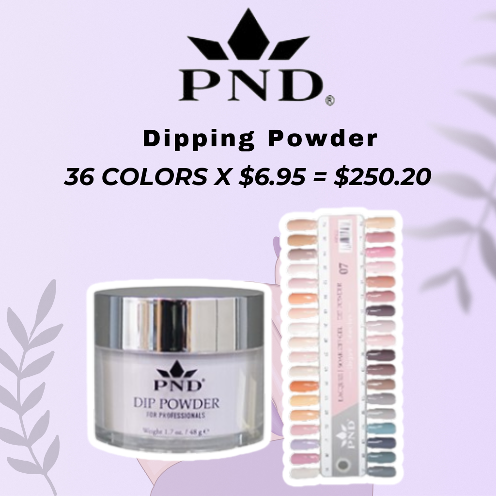 PND Dipping Powder #1-36 Collection free colors chart