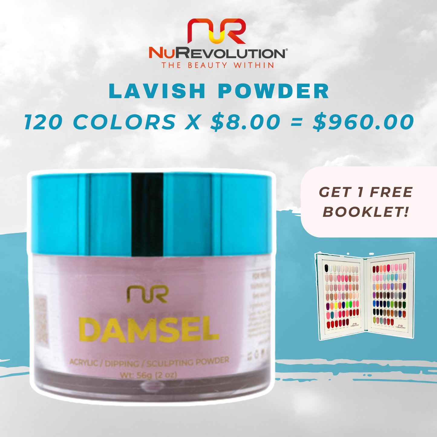 Buy NUREVOLUTION Lavish Powder Collection: Powder (Dip+Acrylic) 2oz.
