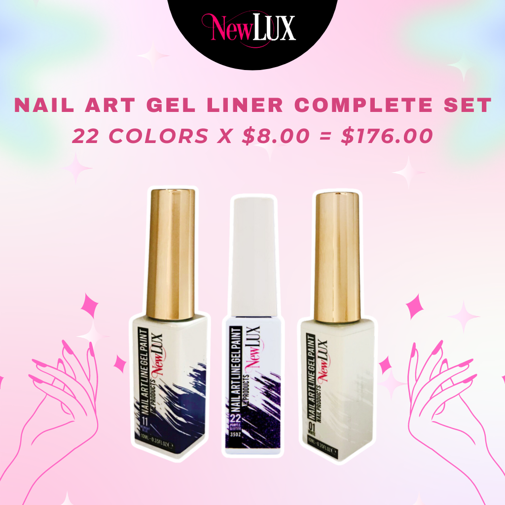 NEWLUX NAIL ART GEL LINER COMPLETE SET